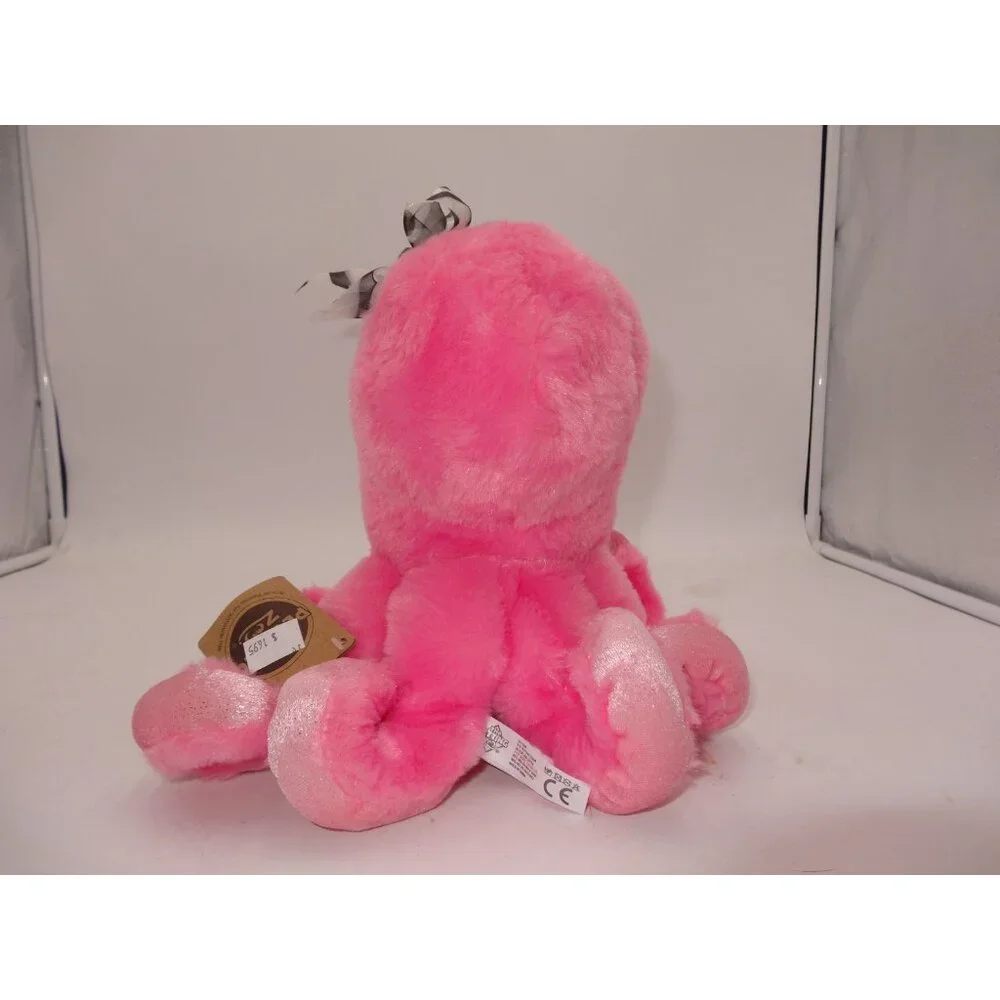 The Petting Zoo Pink Octopus Plush 12 Inch Glitter‎ Eyes Stuffed Animal Toy